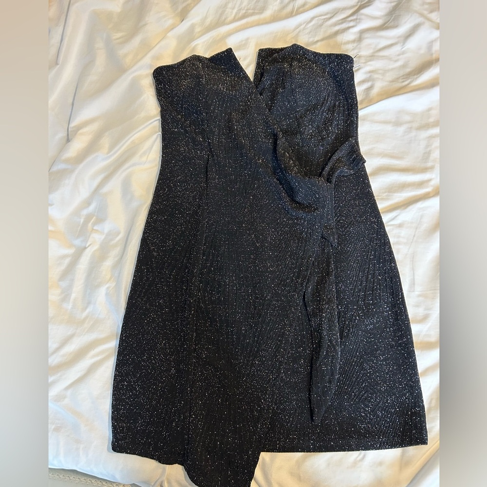 Black sparkle mini dress